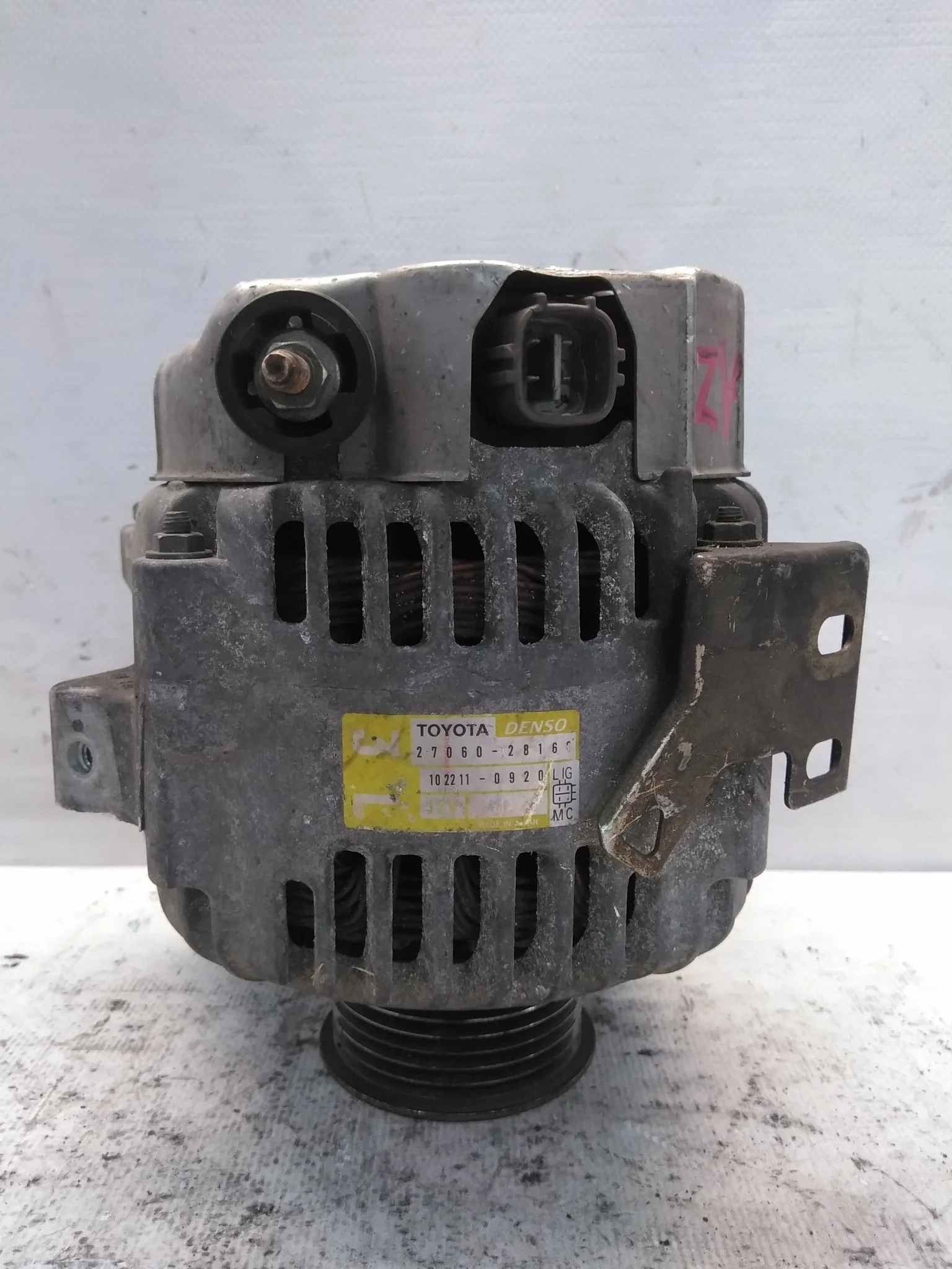 ГЕНЕРАТОР TOYOTA 1AZ-FSE 2AZ-FE IPSUM NOAH VOXY ACM21W ACM26W AZR60G AZR65G 2706028160 КВАДРАТНАЯ ФИШКА 4 КОНТАКТА 120A D4185