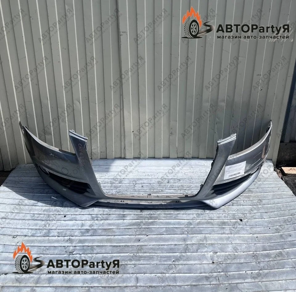 Бампер передний без решетки Audi (Ауди) A4 B8 серый