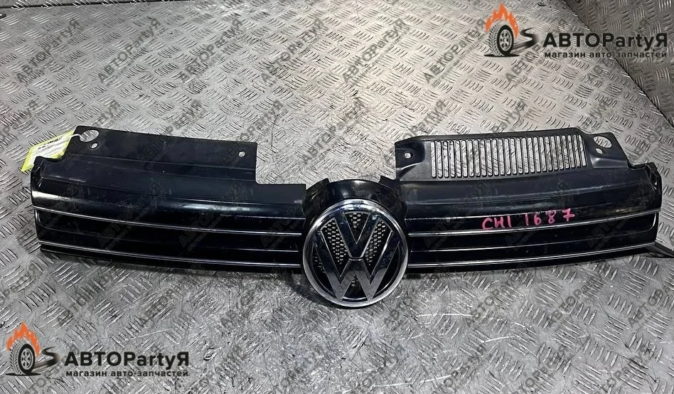 Решетка радиатора  Volkswagen (Фольксваген) Golf6 MK6 Универсал  Черный