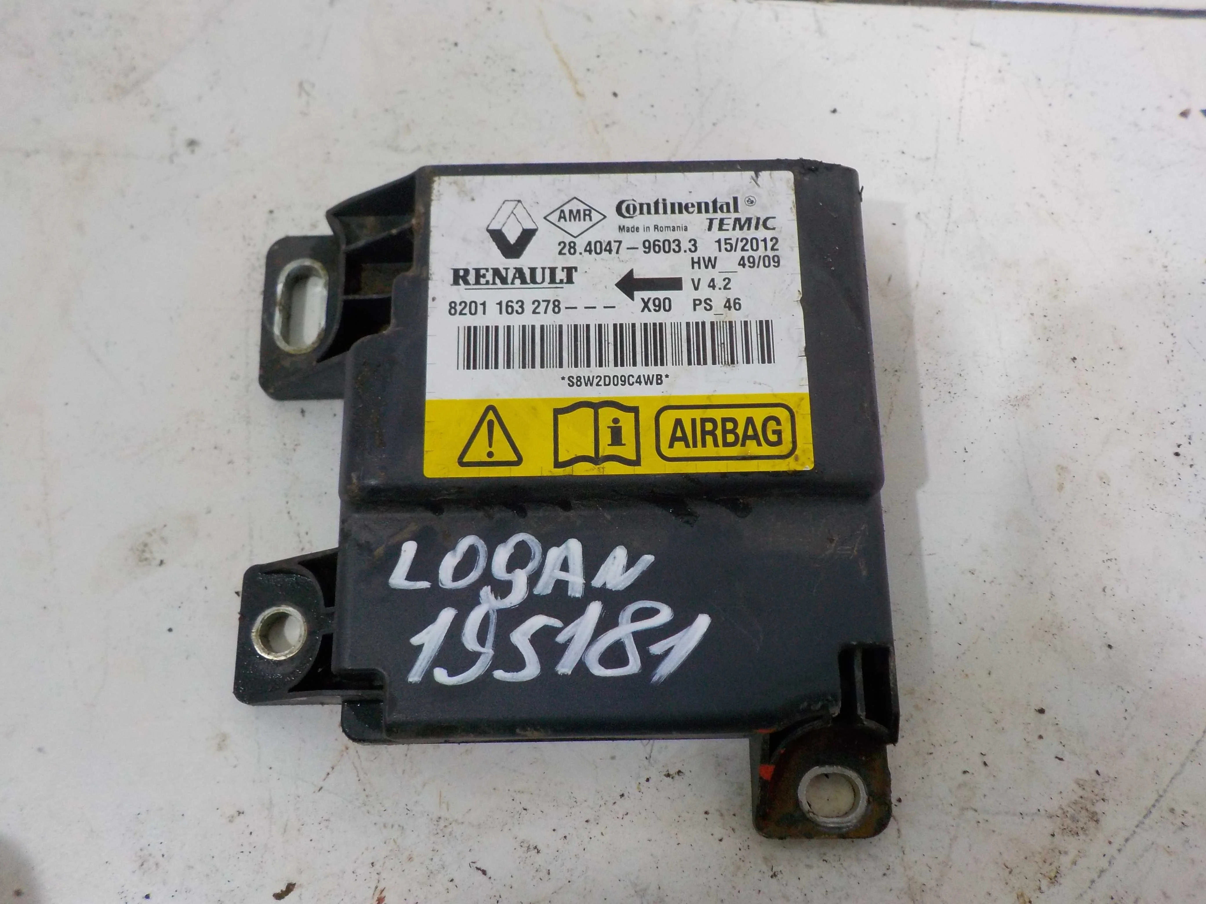 блок air bag RENAULT LOGAN