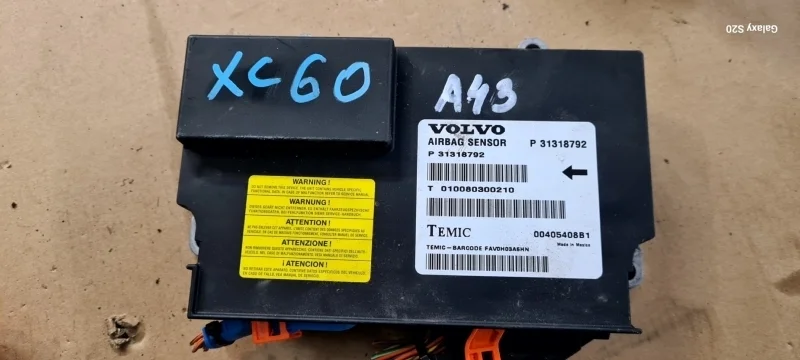 Блок SRS Volvo Xc60 2011 31318792 D5244T10
