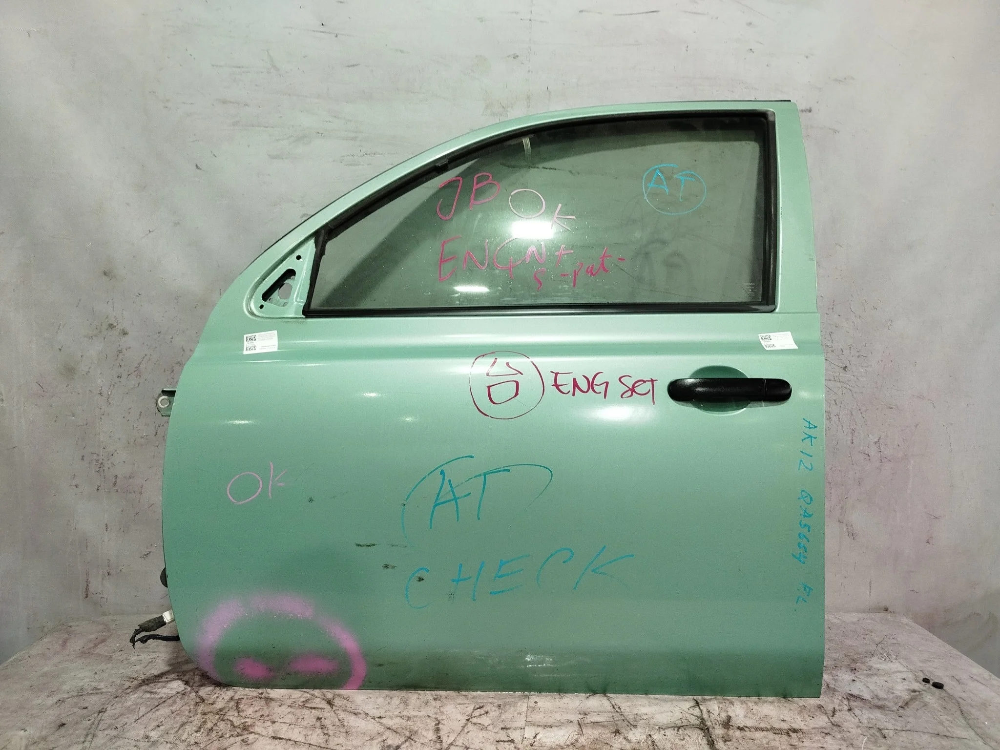 ДВЕРЬ NISSAN MARCH MICRA AK12 BK12 BNK12 K12 YK12 H0101AX0MM ПЕРЕДНЯЯ ЛЕВАЯ 5 DOOR зеленый, DAA QA5664