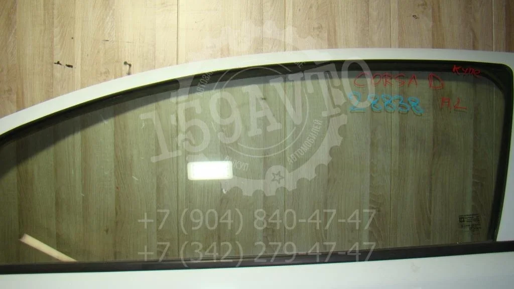 Стекло двери передней левой Opel Corsa 2010 D