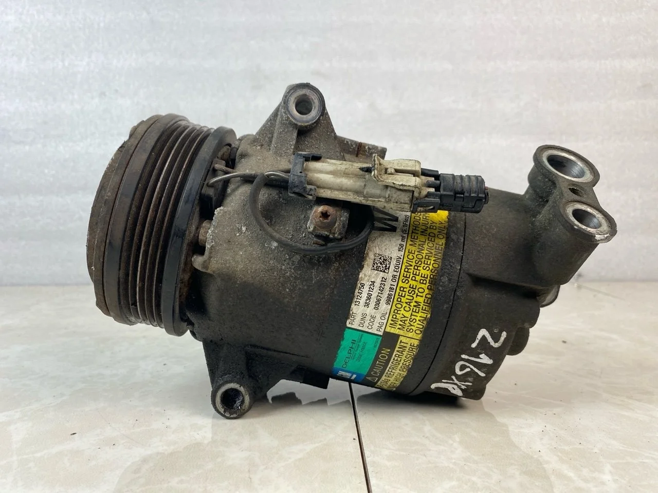 Компрессор кондиционера Opel Astra H 2006-2014 13124750 1.6 Z16XER