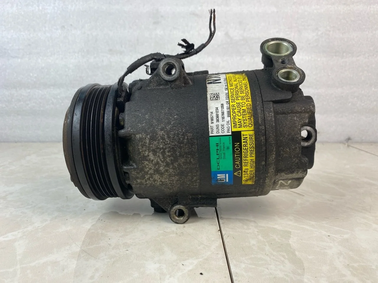 Компрессор кондиционера Opel Meriva A 2003-2010 09165714 1.4 Z14XEP