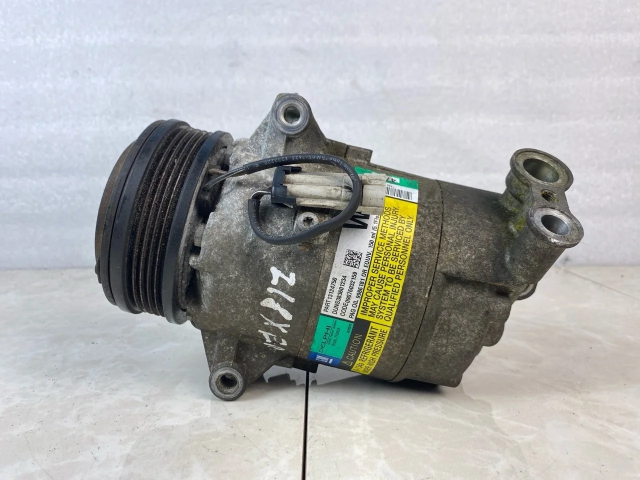 Компрессор кондиционера Opel Astra H 2006-2014 13124750 1.8 Z18XER