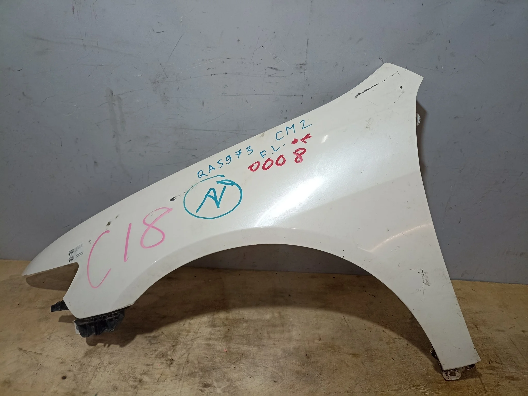 КРЫЛО HONDA ACCORD CL7 CL8 CL9 CM1 CM2 CM3 60261SEA000ZZ ПЕРЕДНЕЕ ЛЕВОЕ белый, NH624P QA5973