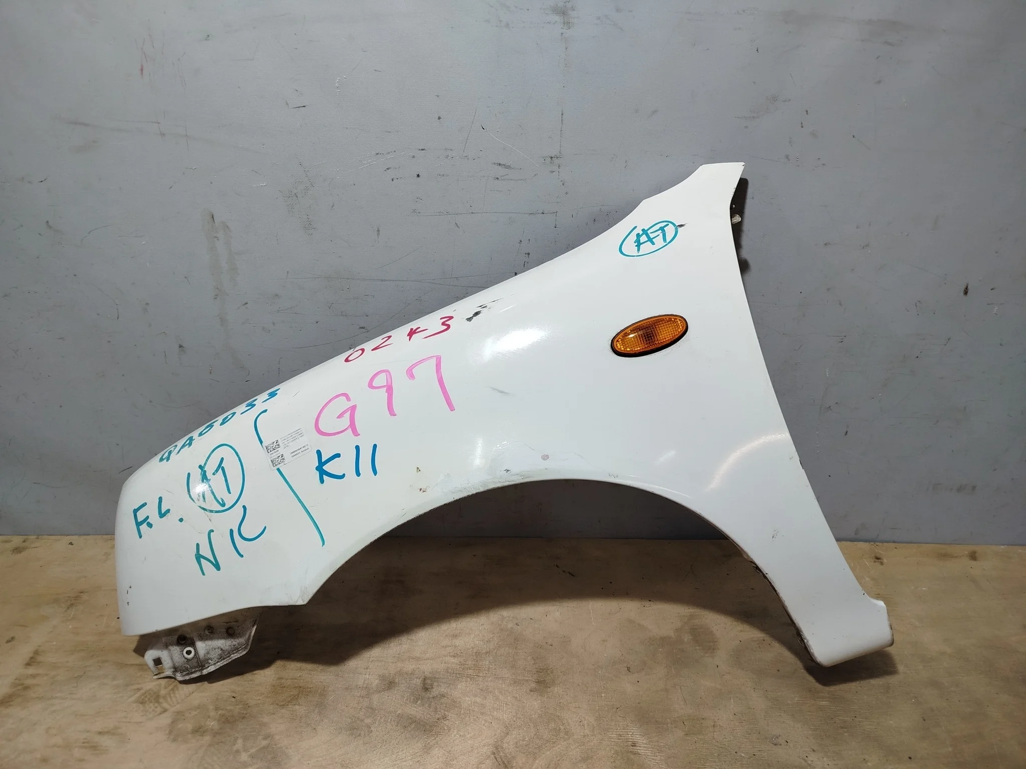 КРЫЛО NISSAN MARCH MICRA AK11 ANK11 HK11 K11 WAK11 WK11 6310172B30 ПЕРЕДНЕЕ ЛЕВОЕ 3 МОДЕЛЬ белый, 531 QA6033