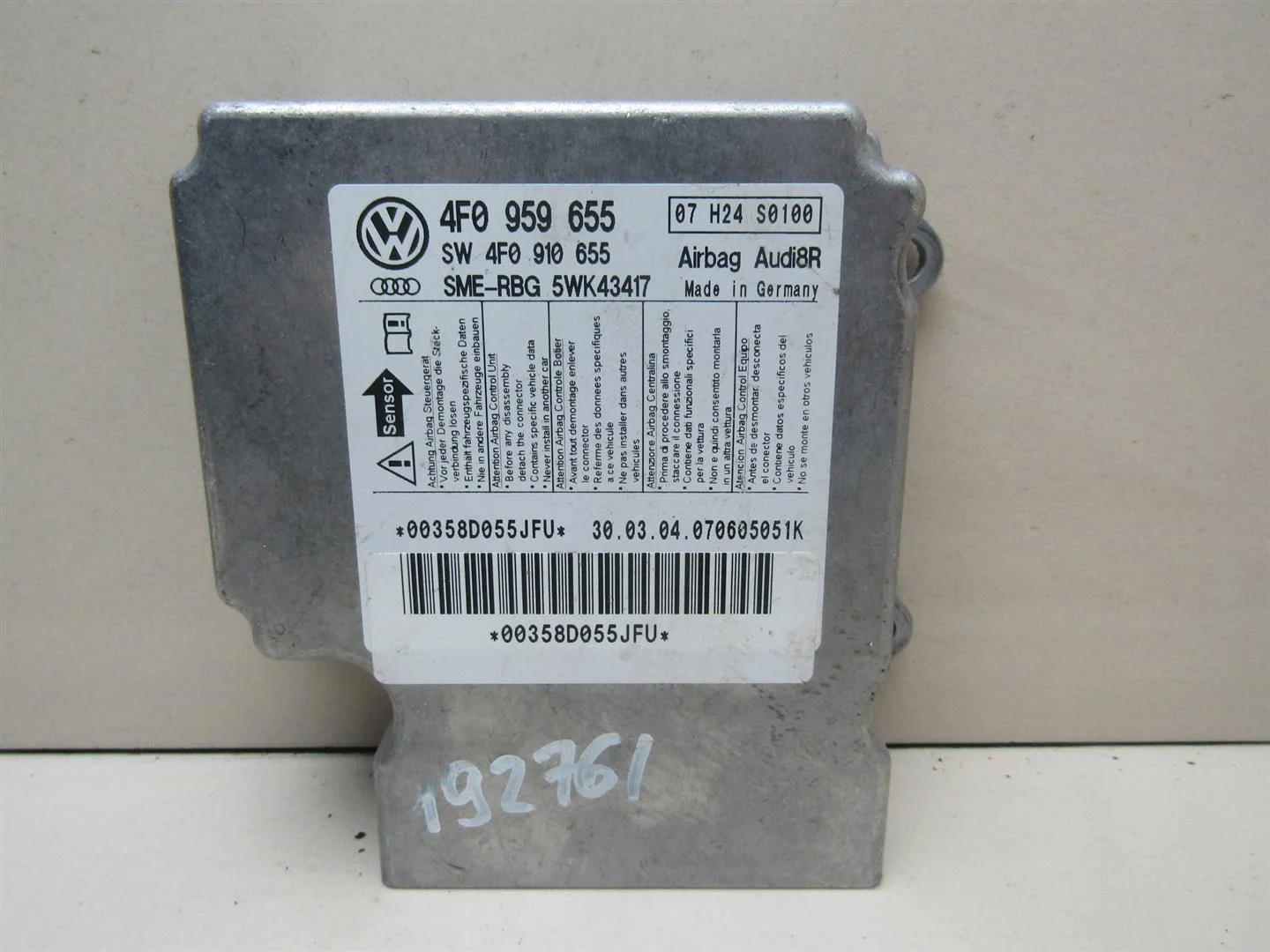 Блок управления AIR BAG Audi A6 (C6,4F) 2005-2011  [4F0959655]  в Вологде