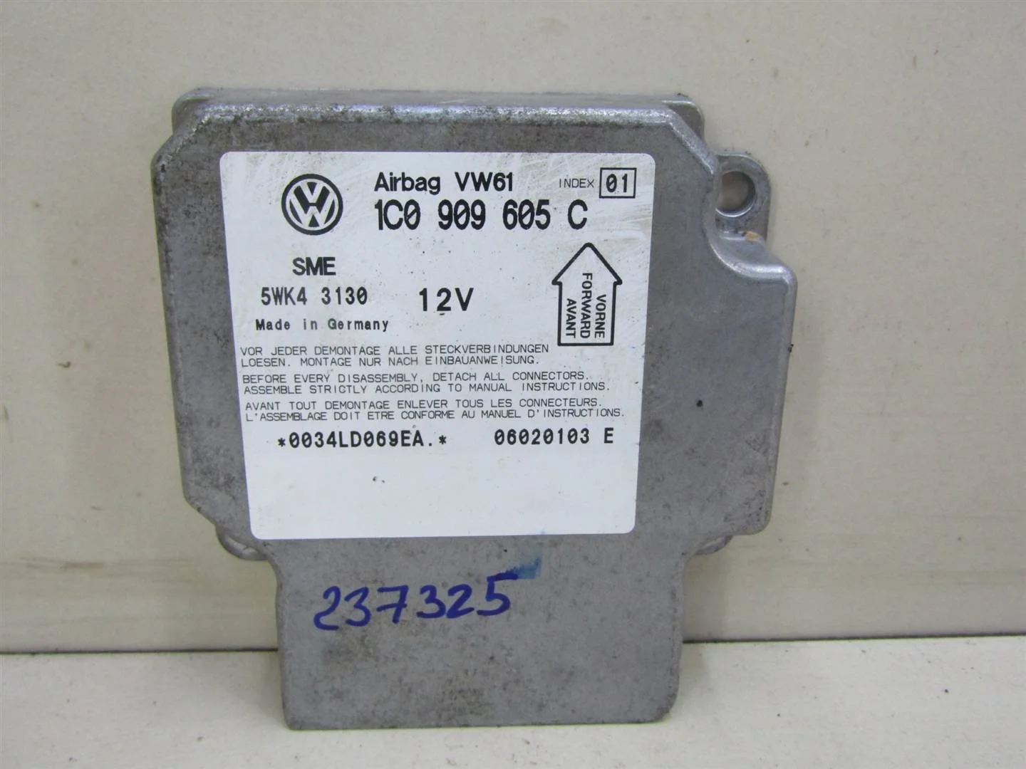 Блок управления AIR BAG VW Passat (B5+) 2000-2005  [1C0909605C]  1.8T 20V AWM  в Вологде