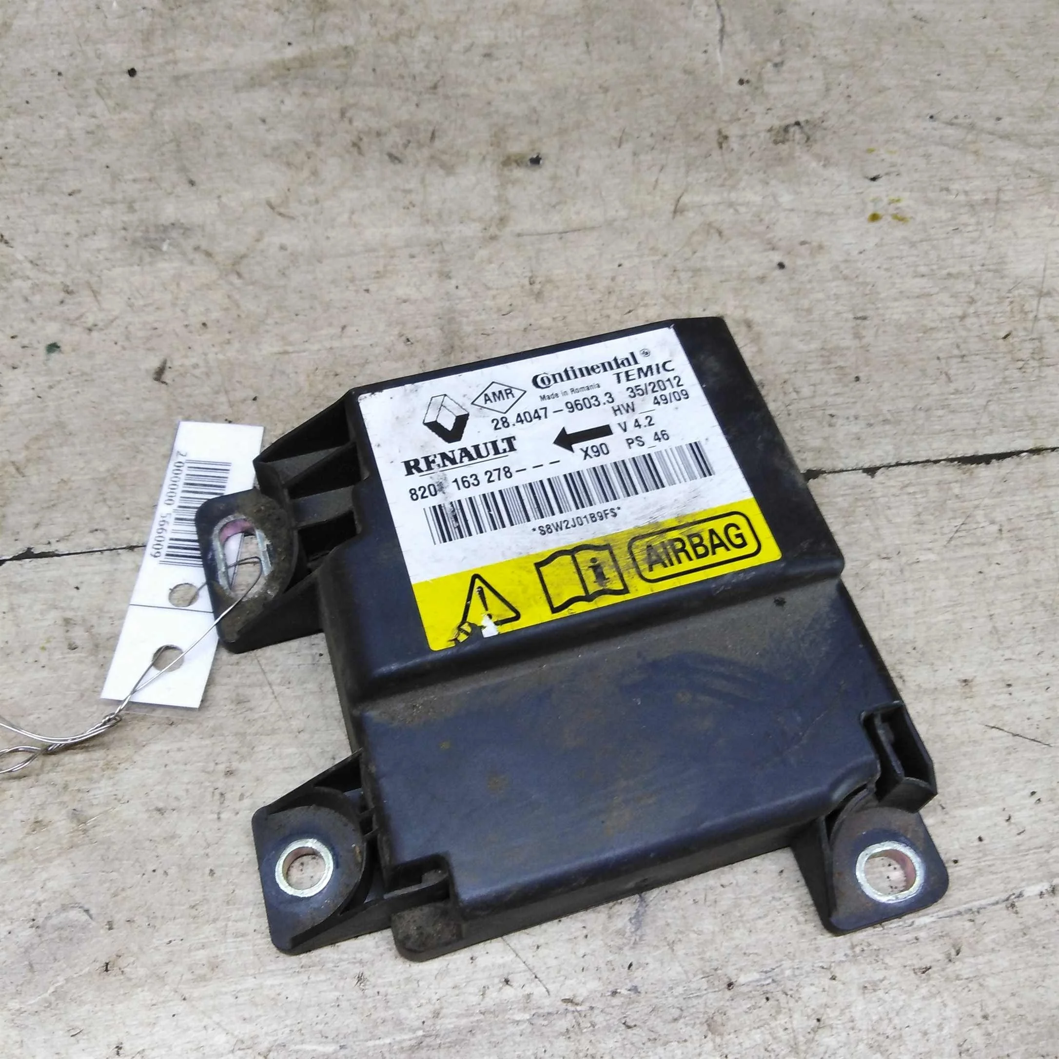 Блок управления Airbag Renault logan I (арт. 87757)