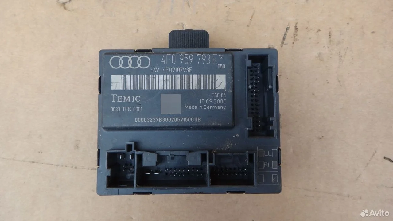 Блок управления двери audi a6 c6 4f 4f0959793e