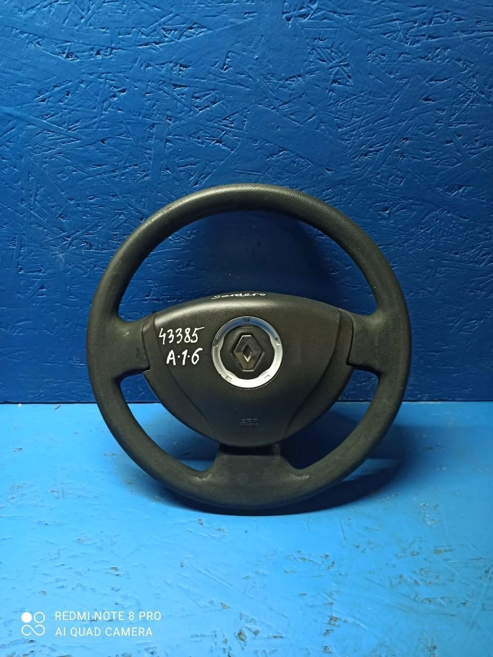 Подушка безопасности в руль airbag водителя renault sandero б.у