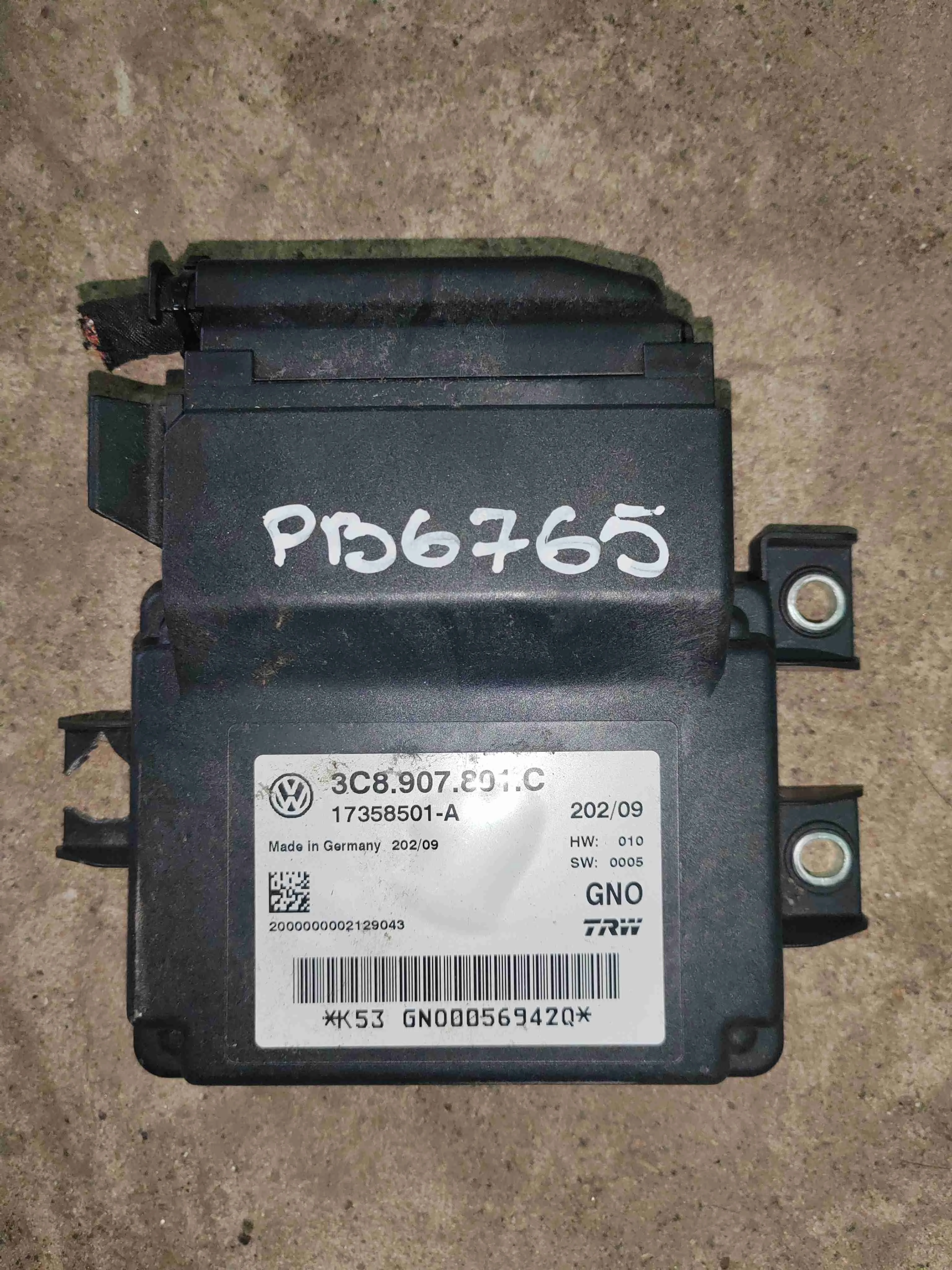 Блок ручника (стояночного тормоза) Volkswagen Passat B6(2005-2010) 2007 3C8907801C
