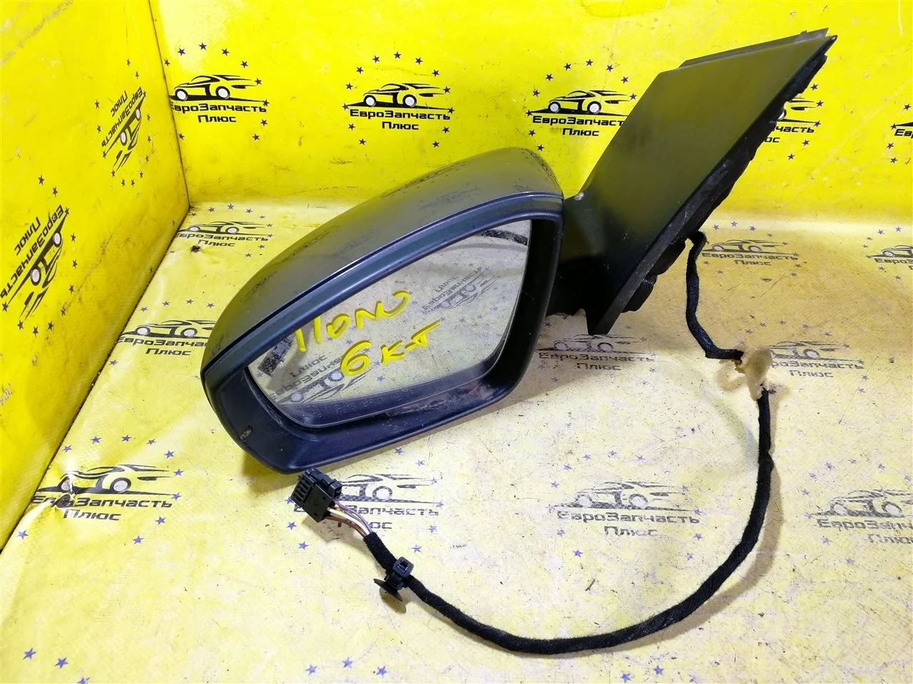 Зеркало двери Volkswagen Polo 5 6RU857507S9B9 6R, переднее левое