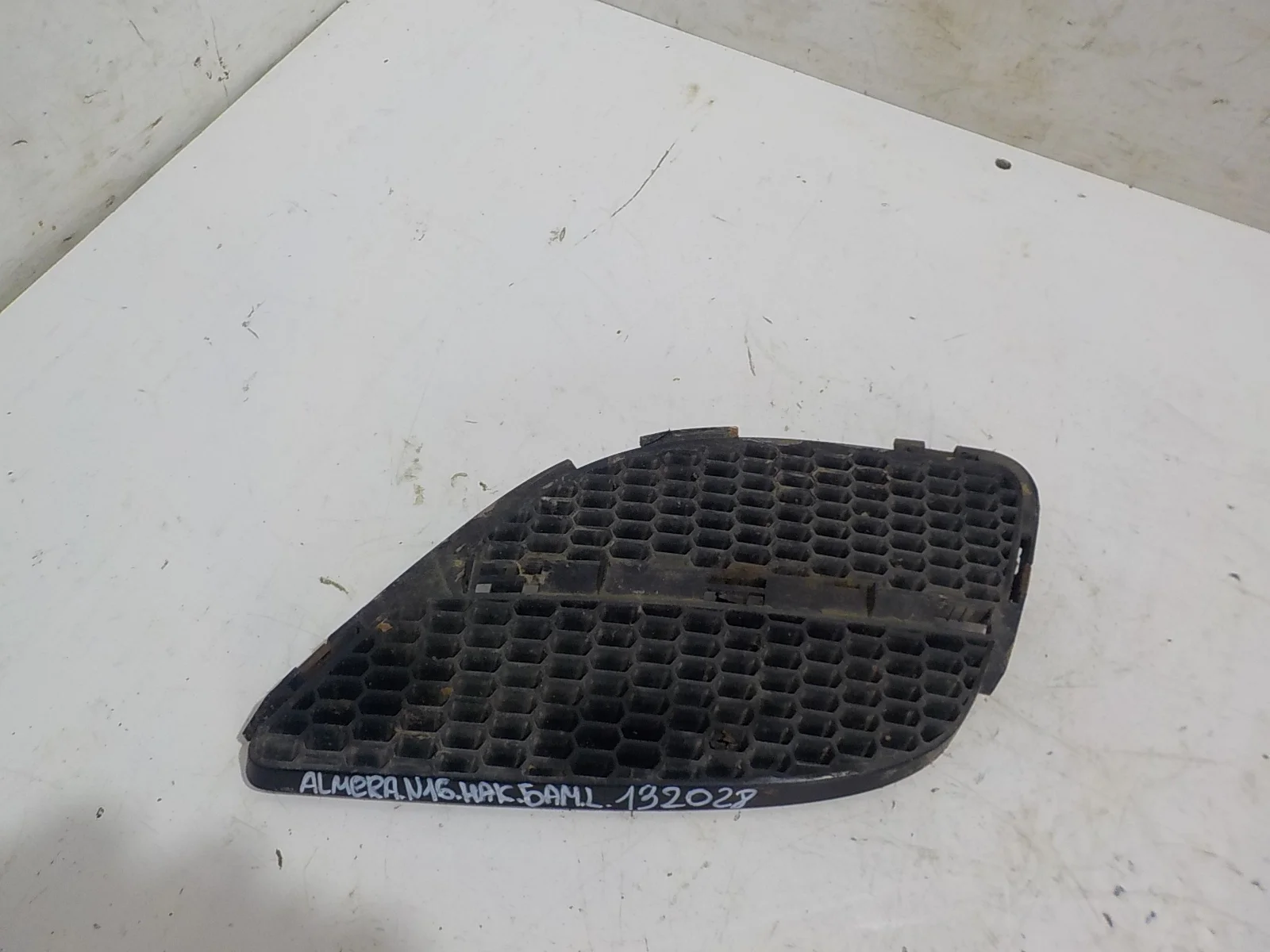 накладка на бампер Nissan Almera N16 рестайлинг (2002—2006) Перед Лево