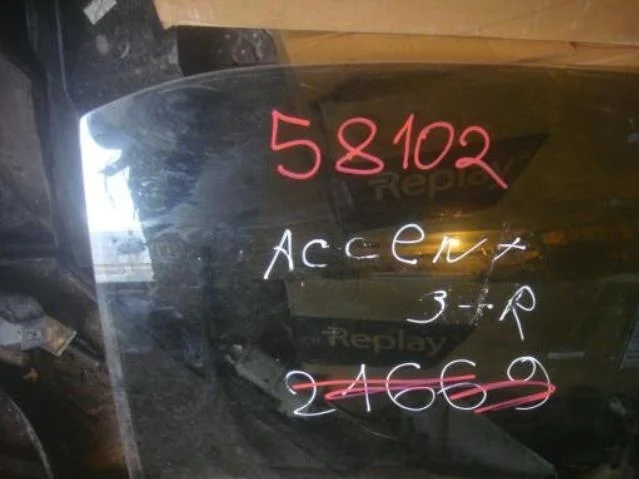 стекло Hyundai Accent II (1999—2012) Зад Право