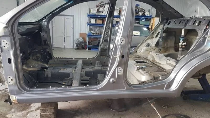 Порог со стойкой левый Chevrolet Aveo T250 2005-2011