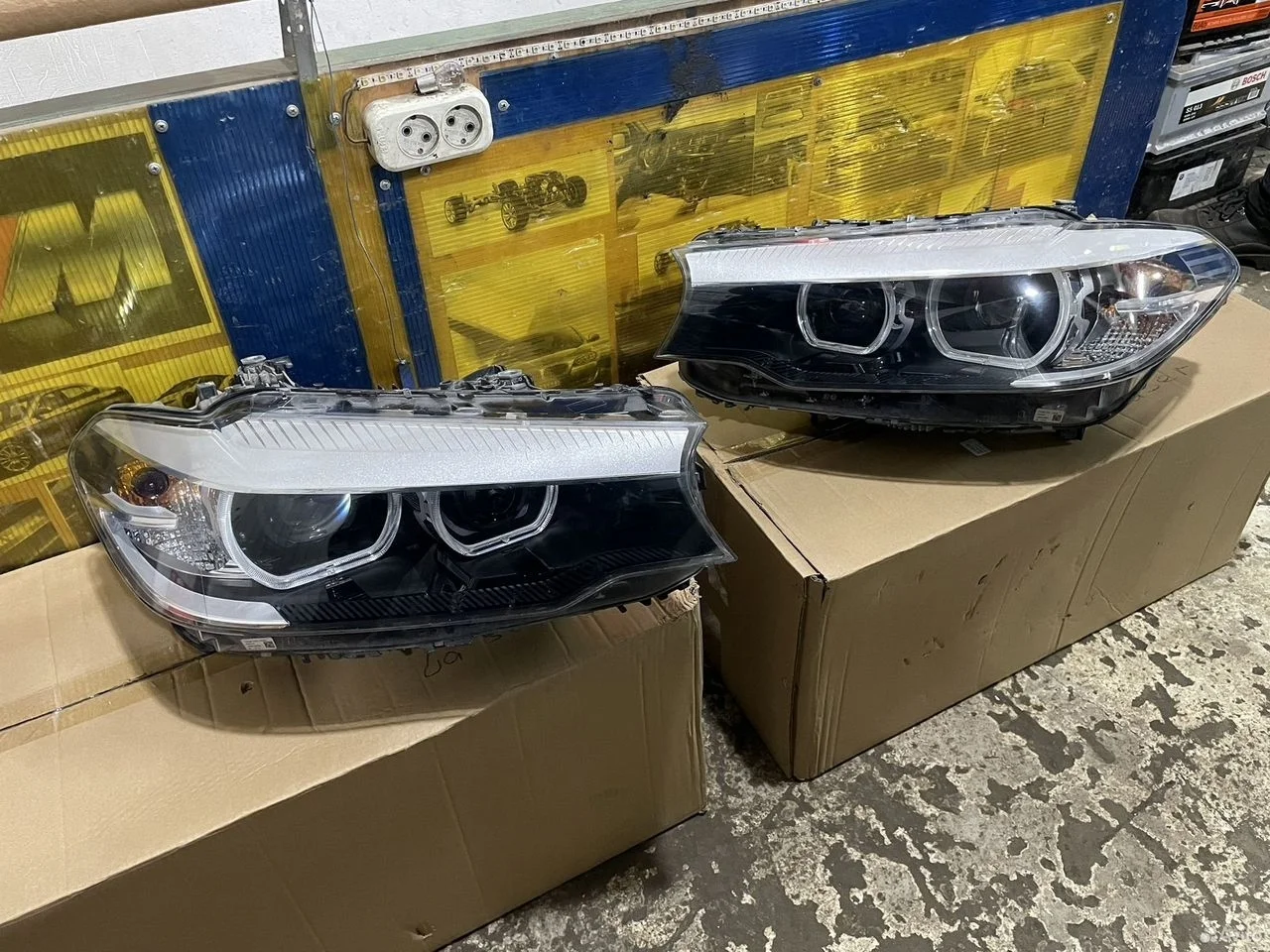 Фара в сборе бмв г30 63117214951 левый руль