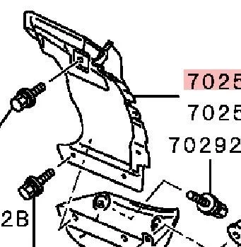 Подкрылок MITSUBISHI PAJERO 4, MONTERO 2006- V87W, V88V, V88W, V93W, V97W, V98V, V98W