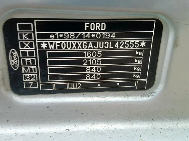 Продажа Ford Fusion 1.4 (80Hp) (FXJA) FWD BOT по запчастям