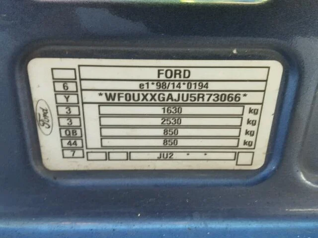 Продажа Ford Fusion 1.6 (100Hp) (FYJA) FWD AT по запчастям