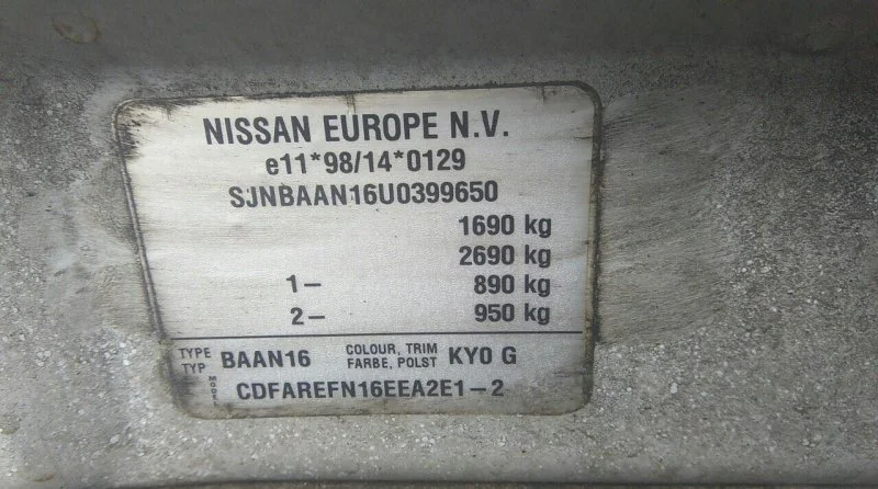 Продажа Nissan Almera 1.5 (90Hp) (QG15DE) FWD MT по запчастям