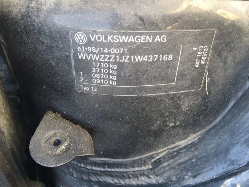 Продажа Volkswagen Golf 1.4 (75Hp) (AXP) FWD MT по запчастям