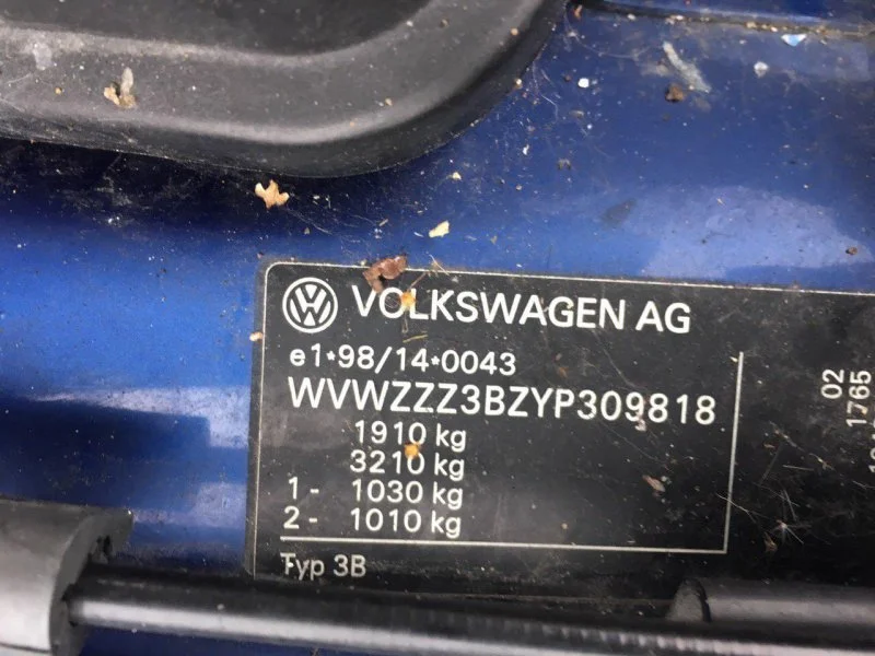 Продажа Volkswagen Passat 1.8 (125Hp) (ARG) FWD AT по запчастям