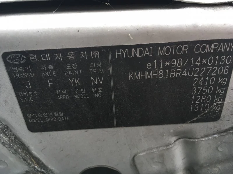 Продажа Hyundai Trajet 2.0 (140Hp) (G4GC) FWD AT по запчастям