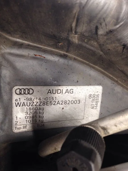 Продажа Audi A4 1.8 (150Hp) (AVJ) 4WD MT по запчастям