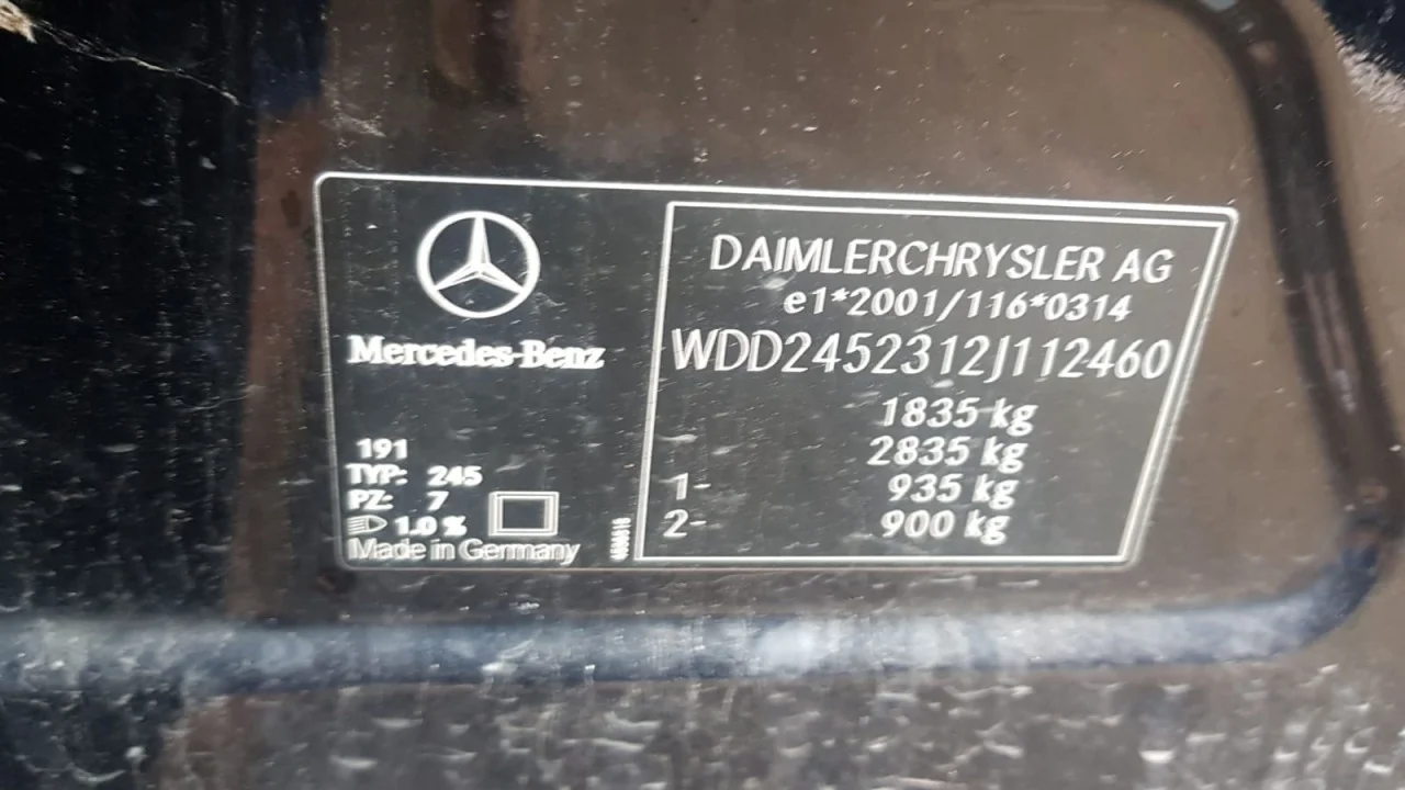 Продажа Mercedes-Benz B class 1.5 (95Hp) (266.920) FWD CVT по запчастям