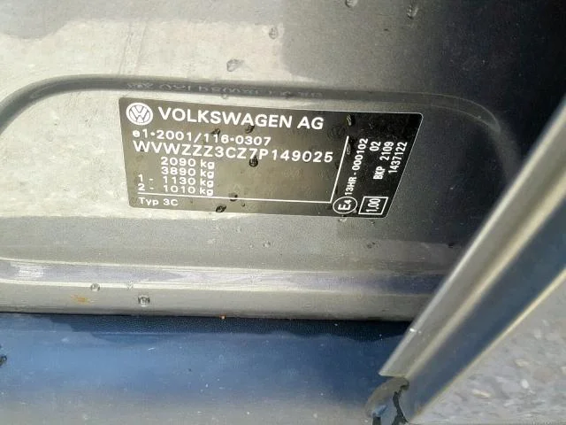 Продажа Volkswagen Passat 2.0D (120Hp) (BKP) FWD AT по запчастям