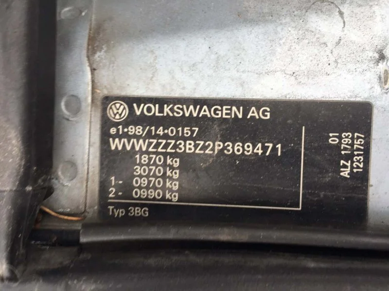 Продажа Volkswagen Passat 1.8 (150Hp) (AWT) FWD AT по запчастям