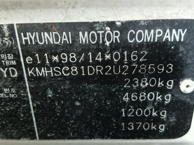 Продажа Hyundai Santa Fe 2.7 (173Hp) (G6BA) FWD AT по запчастям