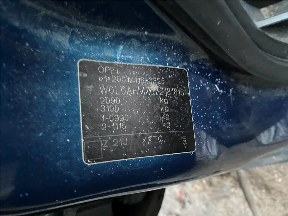 Продажа Opel Zafira 1.8 (140Hp) (Z18XER) FWD MT по запчастям