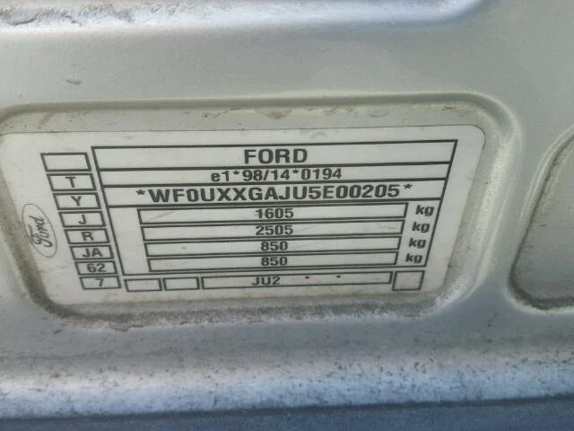 Продажа Ford Fusion 1.6 (100Hp) (FYJA) FWD MT по запчастям