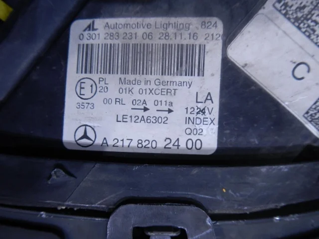 Фара ксенон левая для Mercedes-Benz S class C217 2014-2017 на фотографиях