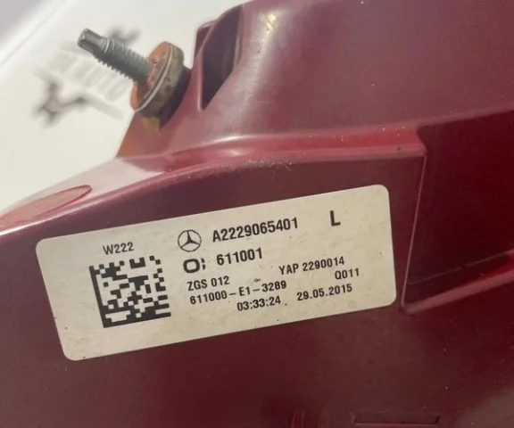 Фонарь правый для Mercedes-Benz S class X222 Maybach 2017-2019 на фотографиях