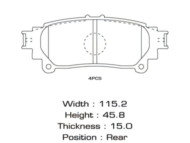 Тормозные колодки задние для Lexus RX AGL20W,AGL25W,GGL25,GYL25 2015-2022 на фотографиях