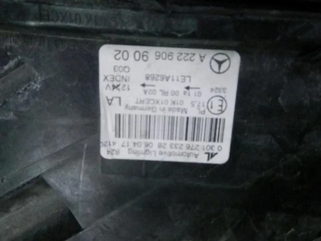 Фара левая для Mercedes-Benz S class W222 2013-2017 на фотографиях