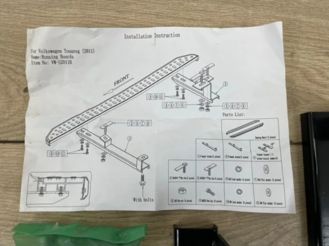 Подножка левая для Volkswagen Touareg II (7P5) 2010-2014 на фотографиях
