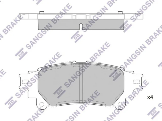Тормозные колодки задние для Lexus RX GGL10,15,16W, GYL10,15,16W (JDM) 2009-2014 на фотографиях