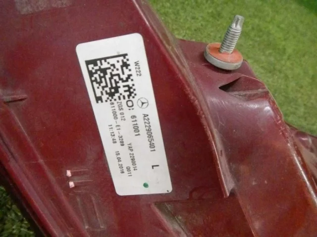 Фонарь левый для Mercedes-Benz S class X222 Maybach 2014-2017 на фотографиях