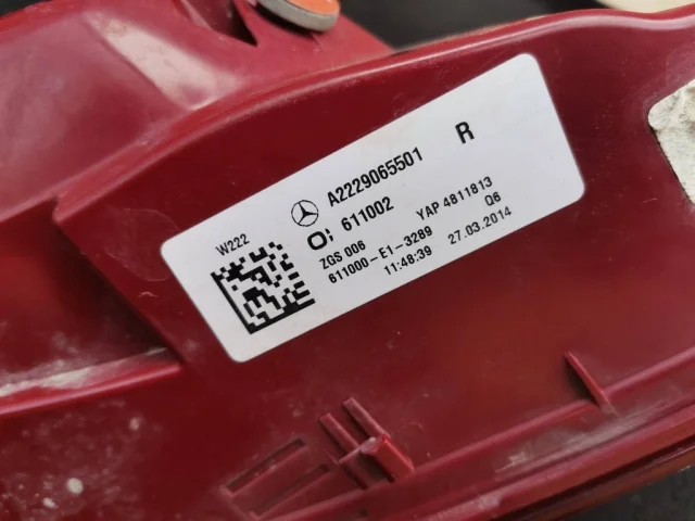 Стоп-сигнал правый для Mercedes-Benz S class W222 2013-2017 на фотографиях