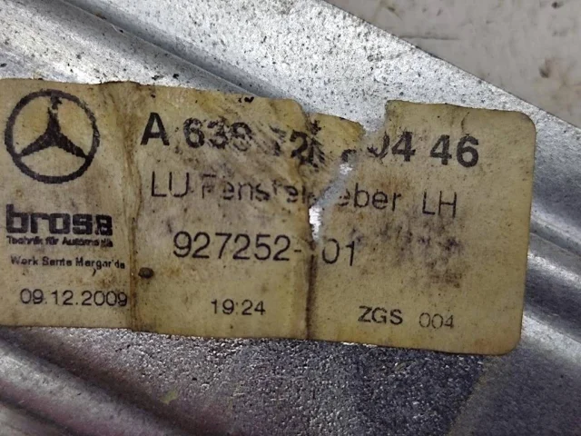 Стеклоподъемник передний левый для Mercedes-Benz Vito W639 Vito Фургон 2003-2013 на фотографиях