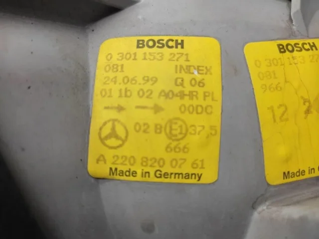 Фара ксенон левая для Mercedes-Benz S class W220 1998-2005 на фотографиях