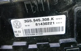 Фонарь внутренний правый для Volkswagen Passat 2019 года на фотографиях