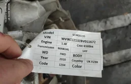 МКПП для Volkswagen Golf 2014 года на фотографиях