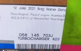 Турбина для Volkswagen Passat 2000 года на фотографиях